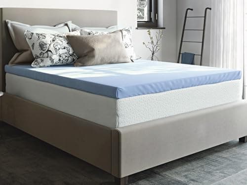 Roost Sleep Cool Cloud 3 Inch Gel Memory Foam Queen Mattress Topper – Cooling Bed Topper for Back Pain and Pressure Relief, Removable Washable Cover, Ventilated Design, Fits Queen Beds 2