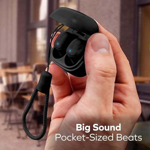 Coby Mini Wireless Earbuds Bluetooth 5.3 Headphones, Small in-Ear Noise Isolating Ear Buds with Mic & Charging Case, 12 Hr Playtime Lightweight Invisible Headset for iPhone & Android – Black 6