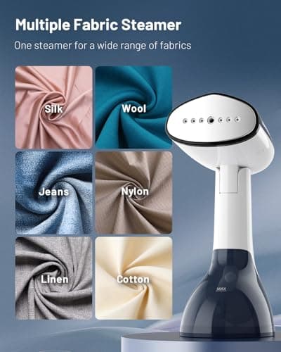BEAUTURAL Steamer for Clothes, Portable Handheld Garment Fabric Wrinkles Remover, Aluminun Heating Plate, 35-Second Fast Heat-up, Large Detachable Water Tank (Only for 120V) 6