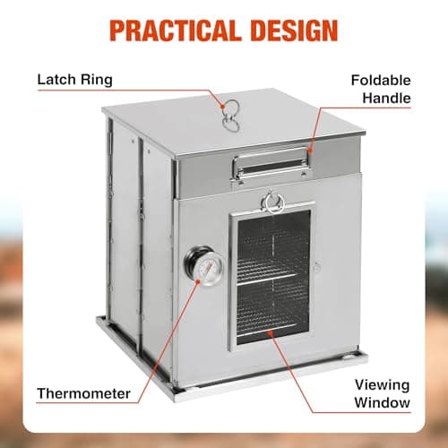 REDCAMP 14"H Foldable Camping Oven with 2 Tier Grill, Stainless Steel Portable Camping Stove for Baking Cinnamon Rolls, Breads and Muffins with Wood Burning Fire,Propane Stoves,Campers,Baking BBQ 5