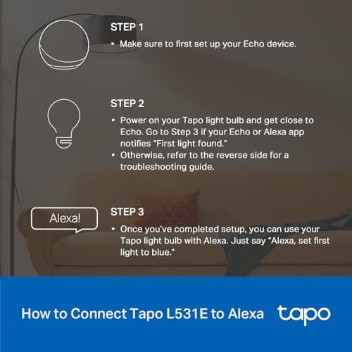 Tapo TP-Link Smart Light Bulbs, 16M Colors RGBW, Dimmable, Alexa Frustration-Free Setup, A19, 60W Equivalent, 800LM CRI>90, 2.4GHz WiFi only L531E 8