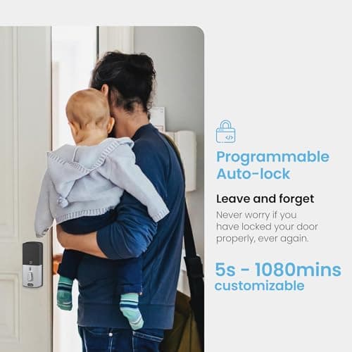 Lockly Access Touch, 3D Biometric Fingerprint Sensor, Retrofit Smart Lock, Turn Any Deadbolt Into a Smart Lock (Satin Nickel) 5