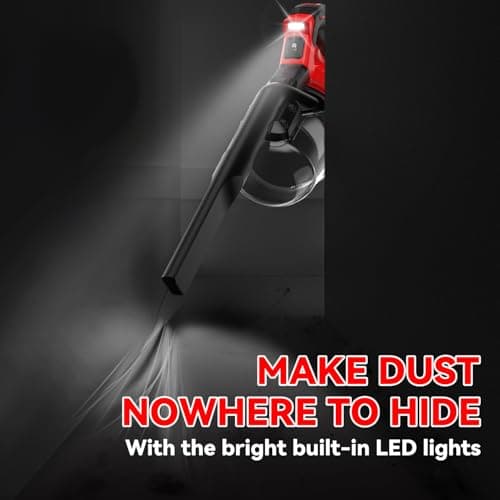 KXX Cordless Vacuum for Milwaukee M18 Battery, 5 in 1 Handheld Electric Vacuum Cleaner with 500W Powerful Motor, 46 CFM Portable Hand Vacuum with Filtration HEPA for Floor, Carpet, Car (Tool Only) 6