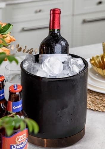 Nucookery 360° Rotating Utensil Holder, 7.2" Large Utensil Crock, White Ceramic Cooking Utensil Organizer with Countertop-Protection Cork Bottom for Farmhouse Kitchen Decor Gift (Black) 6