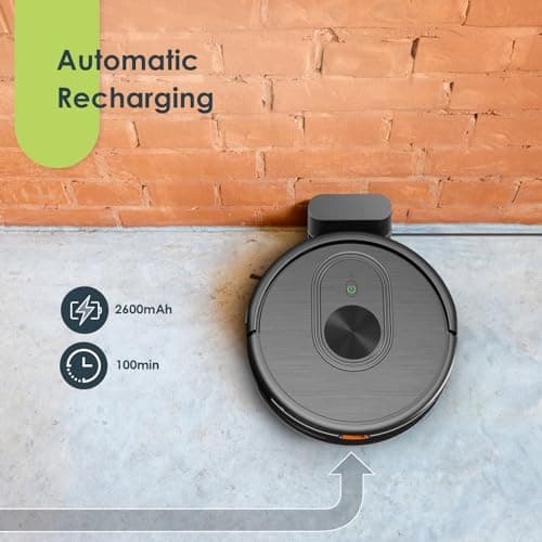 Robot Vacuum and Mop Combo, 3 in 1 Mopping Robotic Vacuum with Schedule, App/Bluetooth/Alexa, 1600Pa Max Suction, Self-Charging Robot Vacuum Cleaner, Slim, Ideal for Hard Floor, Pet Hair, Carpet 7