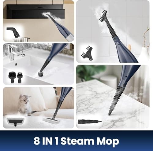 DEVOAC VM6 Scrubbing Steam Mop with Rotating Mop Pads, 10 in 1 Steam Mop, Lightweight Spin Mop & 3 Steam Modes for Hard Floor Laminate Marble Floors 7