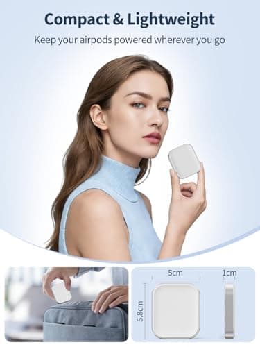 AirPods Pro Charger, Wireless Charging Station for AirPods Pro 3/ Pro 2/Pro, Wireless Charger for Airpods 4 (with Active Noise Cancellation)/ 3rd/ 2rd, White 5