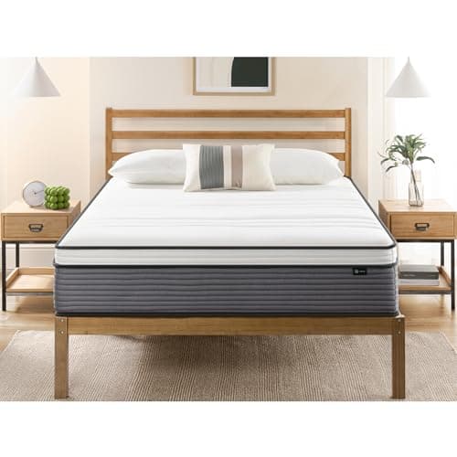 ZINUS 12 Inch True Support Hybrid Mattress [New Version], King, Fiberglass Free, Medium Feel, Motion Isolation, Certified Safe Foams & Fabric, Mattress in A Box