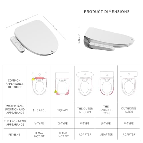 Bejoan Z1 Bidet Toilet Seat, Bidet Attachment for Toilet Warm Water, Elongated Heated Toilet Seat with Quite Close, Electric Smart Air Dryer, Customizable Washing Modes for Ultimate Comfort 9