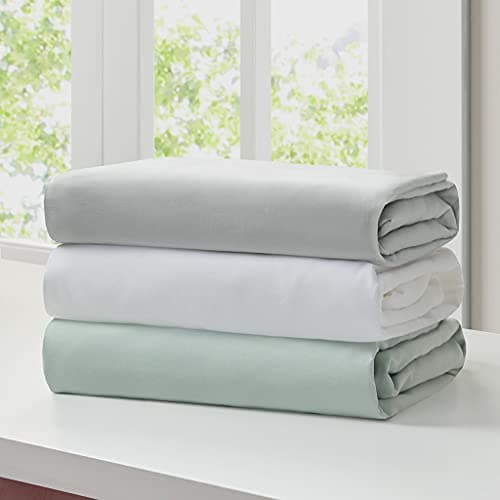 Comfort Spaces Coolmax Moisture Wicking Fitted Sheet ONLY Super Soft, Fade Resistant, All Elastic Deep Pocket Fits Up to 16" Mattress - Warm Weather Cooling Sheets for Night Sweats, King, White 8