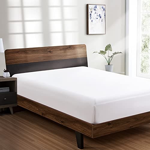 FreshCulture Queen Fitted Sheet - Hotel Quality, Ultra Soft & Breathable Brushed Microfiber, Deep Pocket, Cooling Fitted Sheets for Queen Size Bed (White)