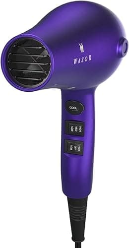 Wazor Lightweight Hair Dryer with Diffuser, Negative Ionic Professional 1875W Blow Dryer with 2 Speed 3 Heat Settings Cool Shot Purple 5