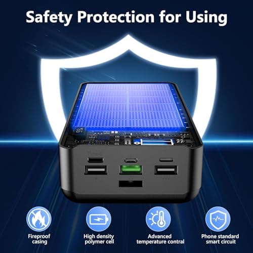 LQHUE Power Bank 60000mAh 22.5W Fast Charging Portable Charger with Flashlight, 4 Outputs & 3 Inputs LED Display Huge Capacity External Battery Pack for Most Electronic Devices on The Market 5