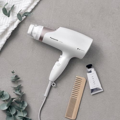 Panasonic Nanoe Salon Hair Dryer with Oscillating QuickDry Nozzle, Blow Dryer with Diffuser and Concentrator Attachments, 3 Speed Heat Settings for Easy Styling and Healthy Hair - EH-NA67-W (White) 9