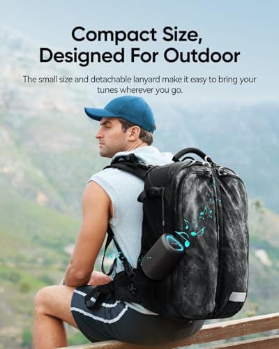 Portable Bluetooth Speaker Beach Vacation Essentials: Powerful Crystal Clear Sound/Dynamic Light/IPX5 Waterproof/All Day Playtime/BT 5.3/TWS Paring, Small Wireless Speaker for Outdoor|Travel|Camping 5