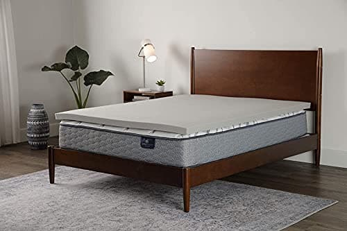 Serta Graphite Infused Pressure-Relieving Memory Foam Mattress Topper, 2 Inch, Full 5