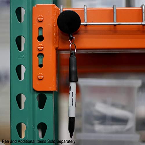 2 Pack - Heavy Duty Retractable Pull Pen Holder - Ideal for Markers & Carpenter Pencils - Nylon Cable, Self Retracting Reel & Tight Metal Belt Clip Retractable Carpenter Pencil Holder by Reel-N-Rite 6