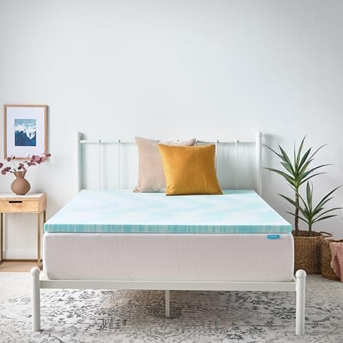 Linenspa 2 Inch Swirl Gel Memory Foam Mattress Topper, Twin XL Size – Cooling Gel Infused, Ventilation Holes – Pressure Relieving Bed Topper – CertiPUR Certified – Dorm Room Essentials 8