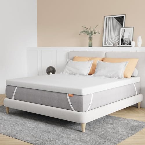 Sweetnight 4 Inch Queen Memory Foam Mattress Topper with Non-Slip Design