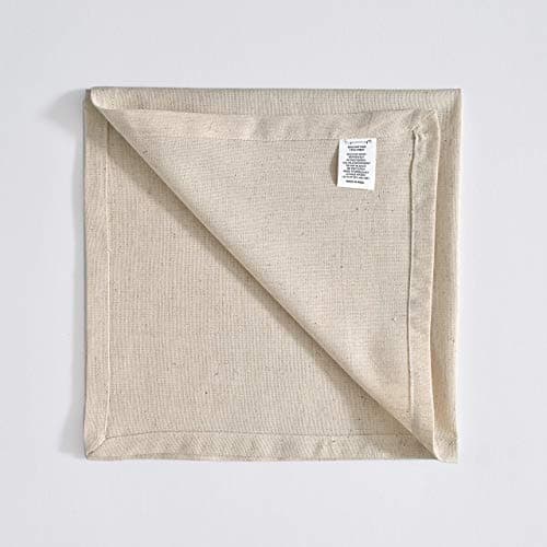 FINGERCRAFT Dinner Cloth Napkin Cotton Linen Blend 12 Pack Natural Premium Quality, Mitred Corner for Every Day Use Pre Shrunk and Good Absorbency 20x20 inch Easter Color Ivory 5