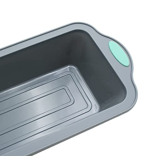 To encounter 9 Inch Silicone Bread and Loaf Pan, 2 Pack Food Grade Nonstick Silicone Molds for Baking Banana Bread, Meat Loaf, Pound Cake, with Metal Reinforced Frame More Strength 8