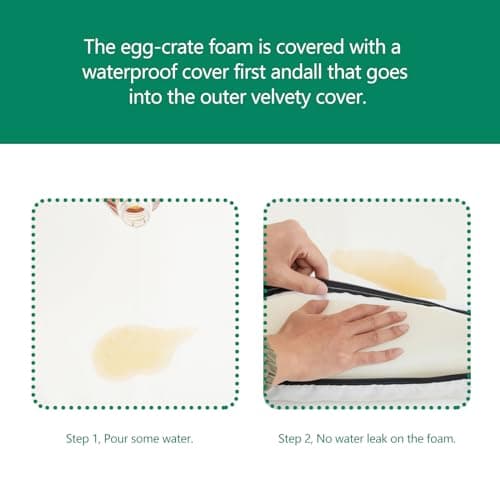 HIMEET- Waterproof Dog Bed with Plastic Liner Outdoor Dog Bed Medium Size Dogs 30 Inch Washable with Removable Cover for Crate Soft Orthopedic Puppy Crate Liner for Kennel Medium Pet Beds (Grey) 5