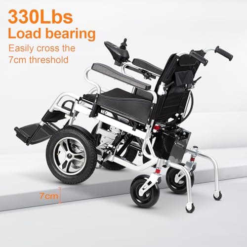 Electric Wheelchairs for Adults,20 Miles Lange Travel Range,Lightweight Foldable Motorized Wheelchair for Seniors,Durable All Terrain Power Wheelchair,Airline Approved Intelligent Electric Wheelchair 6