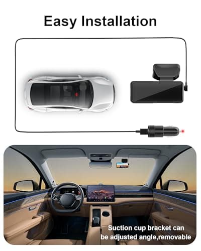 4K Dash Cam Front, Built-in 5.8G WiFi, Free 64GB Card & 48W A+C Car Charger Included, Dash Camera for Cars, Mini Dashcam with Super Night Vision, Loop Recording, G-Sensor, 24 Hours Parking Monitor 7