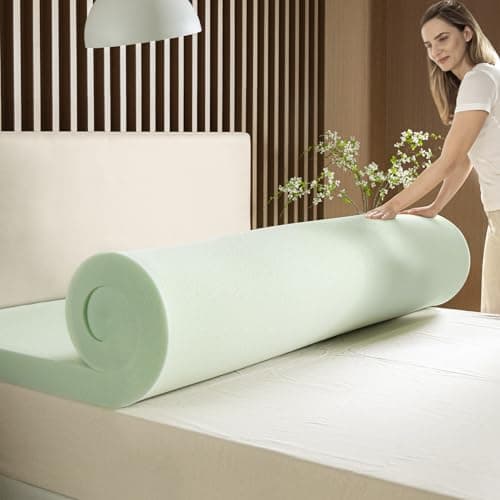 ZINUS 4 Inch Green Tea Memory Foam Mattress Topper, Dorm Bedding, Pressure-Relieving Layer, Ideal for Back Pain Relief, Compact WONDERBOX Packaging, CertiPUR-US Certified, Twin 7