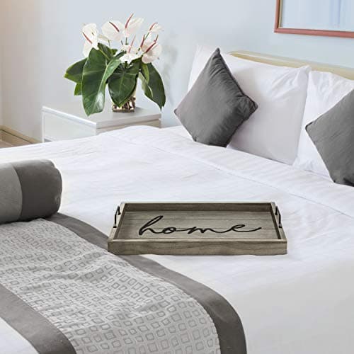 Elegant Designs HG2000-RGH Decorative Wood Serving Tray w/Handles, 15.50" x 12", Home 5