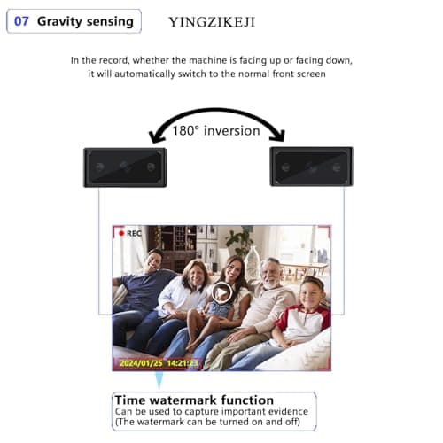 Hidden Camera Mini Spy Camera 1080P Small Security Camera, Tiny Portable Camera, Covert Nanny Cam, Indoor Home Office Security Cameras, Night Vision, Motion Detection, Gravity Sensor, Loop Record 7