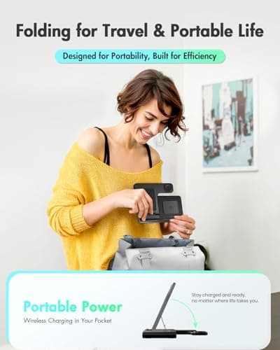 Wireless Charger iPhone Charging Station: 3 in 1 Charger Stand Multiple Devices for Apple - iPhone 17 16e 16 15 14 Pro Max 13 12 11 - Watch 11 10 9 8 7 6 5 4 3 2 SE and Ultra Series - Airpods 4 3 Pro 8