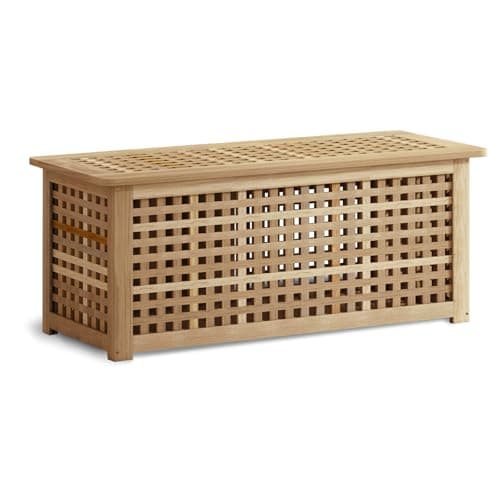 Gashell Bench with Storage, Acacia Laundry Hamper with Seat, Storage Benches with Seating for Entryway, Living Room, Bedroom, Bathroom (15.7x38.6x17.7in)