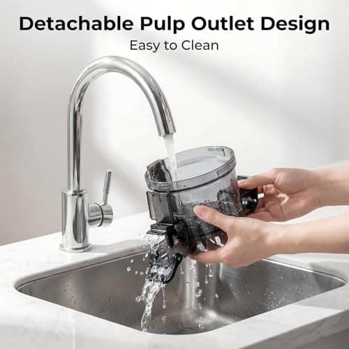 EanOruus Juicer Machines, 3-in-1 Cold Press Juicer with 6.5" Extra Large Chute, 100oz Large Capacity, AC Motor, Makes Juice, Nut Milk & Sorbet, brown 11