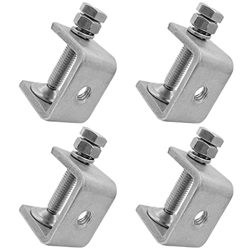 0-25Mm Mini Stainless Steel C Clamps for Mounting, 4Pcs Heavy Duty Woodworking U Clamp Set Tiger Clamp Tools with Stable Wide Jaw Opening & Protective Pads for Welding/Carpenter(4Pcs)