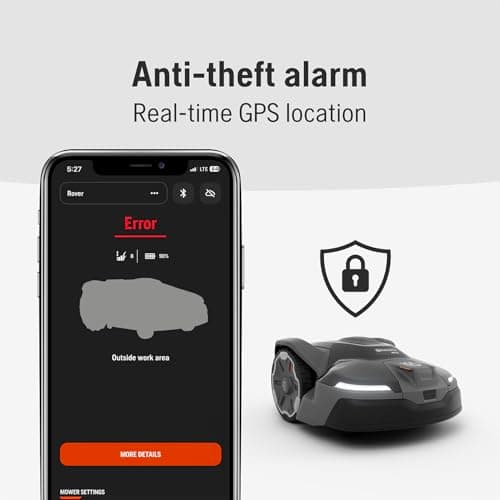 Husqvarna 440iQ Automower Robotic Mower, 2 Acre Mowing Capacity, Wire Free Robot Lawn Mower with Charging Station, RS1 EPOS Reference Station and Replacement Blades 8