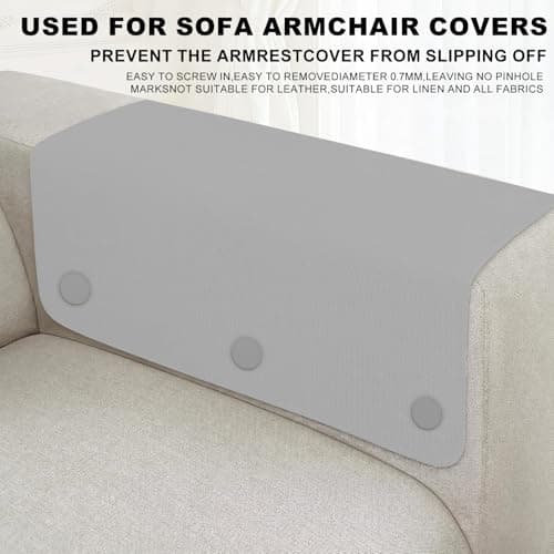 12 Pcs Upholstery Tacks Twist Pins for Slipcovers & Headliners - Bed Skirt Holders - Fabric Covered Furniture Pins for Secure Grip, No Damage（Light Grey） 5