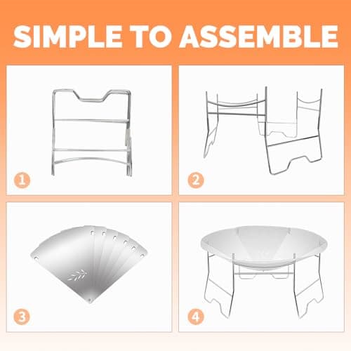 ActDoer Portable Camping Fire Pit - 17 inch Wood Burning Fire Pit with Storage Bag - Camping, Picnics, Backpacking, Outdoor Heating 7