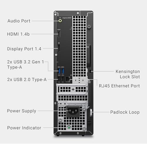 Dell Inspiron 3030 Small Desktop - Intel Core i5-14400 Processor, 16GB DDR5 RAM, 1TB SSD, Intel UHD 730 Graphics, Windows 11 Home, Onsite & Migrate Service - Mist Blue 9