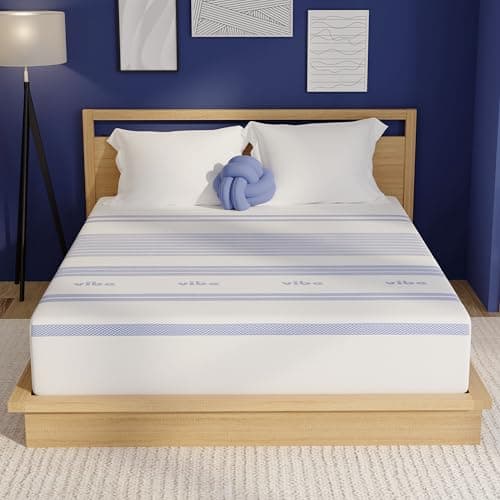 Vibe Gel Memory Foam Mattress, 12-Inch CertiPUR-US Certified Bed-in-a-Box, Queen, White 9