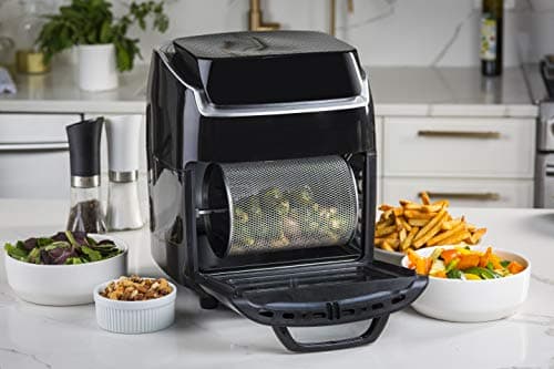Aria 10 Qt. Touchscreen Air Fryer Oven with Premium Accessory Set and Recipe Book, Premium Black 5