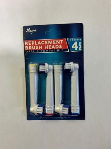 Replacement Toothbrush Heads Compatible with Oral B Braun- Pack of 4 Professional Electric Toothbrush Heads- Precision Refills for Oral-b 7000, Clean, OralB Pro 1000, 9600, 500, 3000, 8000, Plus! 6