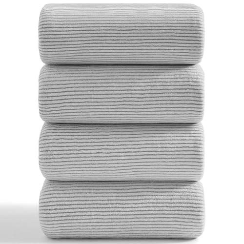 4 Piece Bath Towel Set 35"x70"Oversized Bath Towel for Bathroom Ultra Soft Fluffy Extra Large Bath Sheet Luxury Premium Bathroom Towel Highly Absorbent Quick Dry Shower Towel for Hotel Spa,Grey