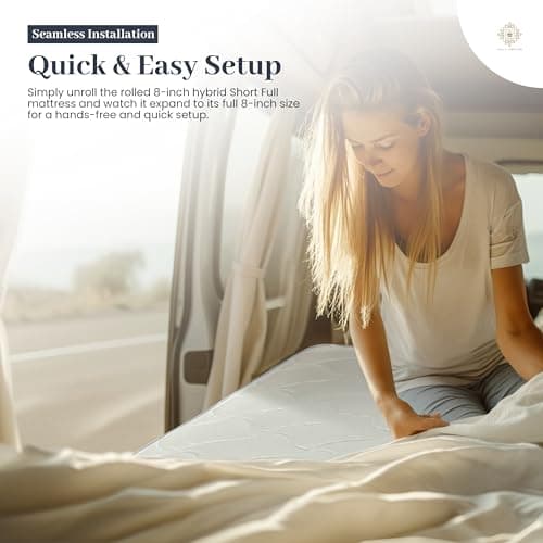 Aylas Furniture 3/4 Full Mattress - 8 Inch Hybrid Full Size Mattress High Density & Comfort Cold Foam with Continuous Coil Bonnell Springs - Eco-Friendly, Breathable Medium Firm - 48" x 75" 7