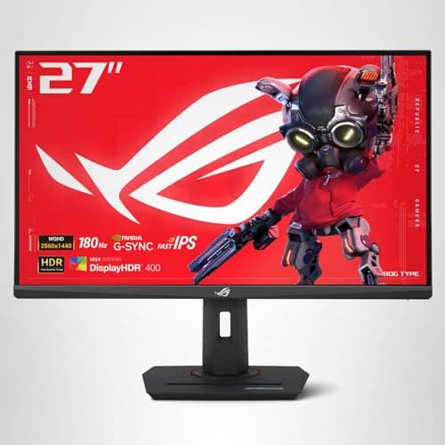 ASUS ROG Strix 27” QHD (2560x1440) HDR400 USB-C Gaming Monitor (XG27ACS), 180Hz,1ms, Fast IPS, 133% sRGB, Extreme Low Motion Blur Sync, G-Sync Compatible, DisplayWidget, Tripod Socket, 3 Year Warranty 14