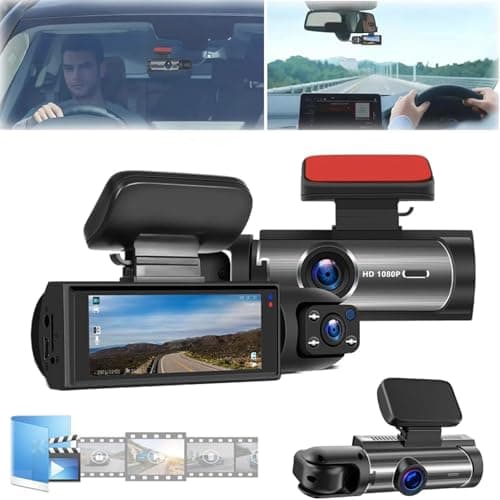 AODGHC Car Dash Cam, Front & Rear Dash Cam, Car Dash Mount Camera, Dash Cams Front and Rear with Night Vision, 24h Parking Mode (Front/Back)