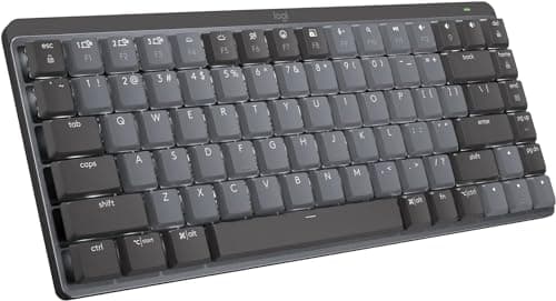 Logitech MX Mechanical Wireless Illuminated Performance Keyboard, Linear Switches, Backlit Keys, Bluetooth, USB-C, macOS, Windows (Renewed)
