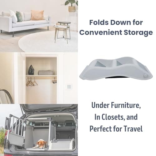 Trixie Lightweight Pet Stairs with Non-Slip Rubber Treads - 3 Step Stairs for Dogs and Cats to Reach Beds and Couches - Foldable and Easy to Store - Light Gray 5