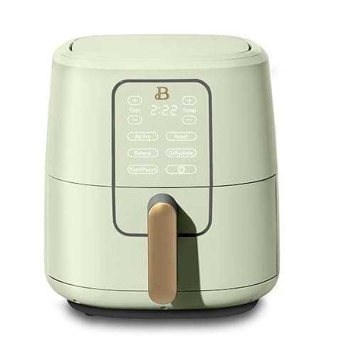 6 Qt Air Fryer With Turbocrisp Technology And Touch-Activated Display, Sage Green By Drew Barrymore, Adjustable Temperature Ranges