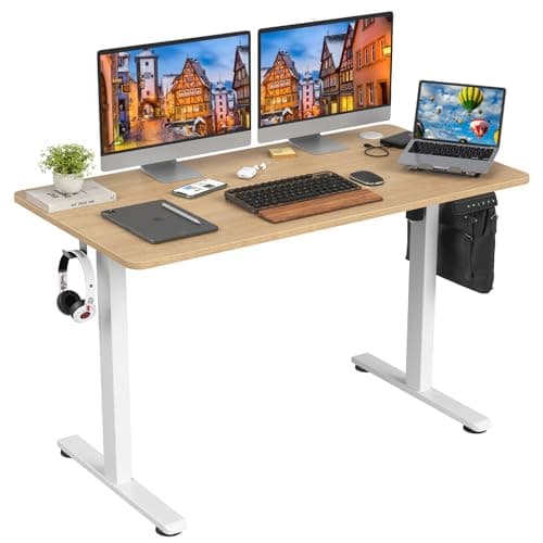 Stary Electric Standing Desk Adjustable Height Sit Stand Home Office Desk with Splice Board